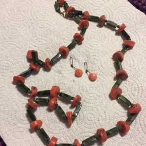 Beautiful costume necklace and earrings set